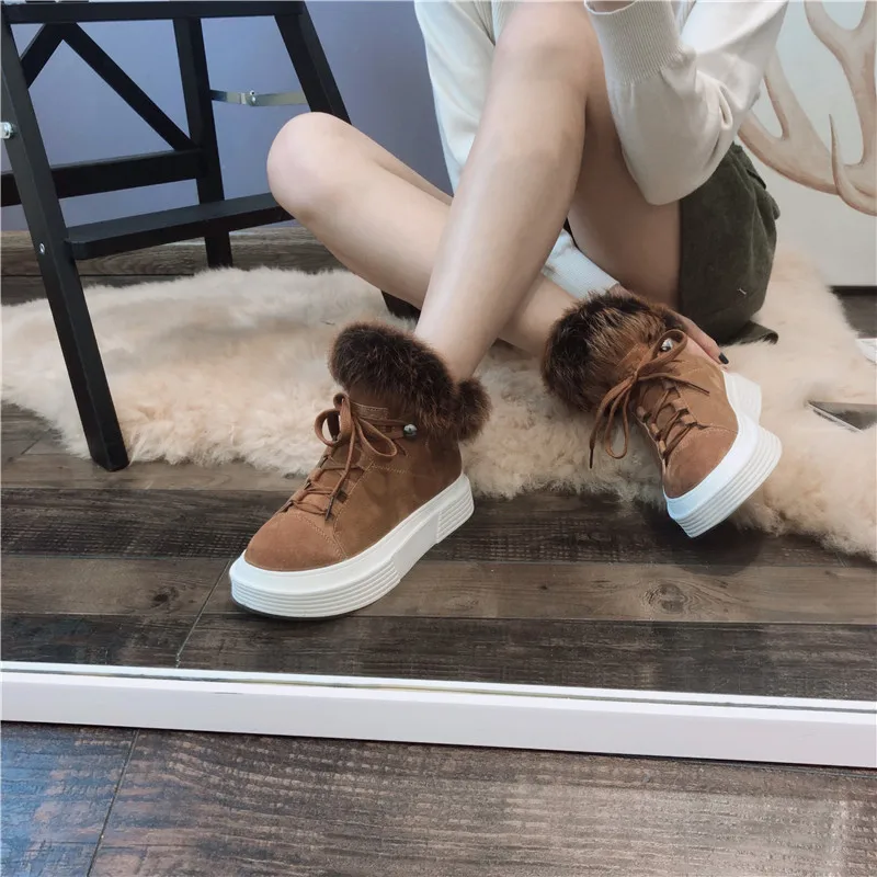 Зимние ботинки Женская модная брендовая обувь zapatos de mujer с мехом Натуральная кожа