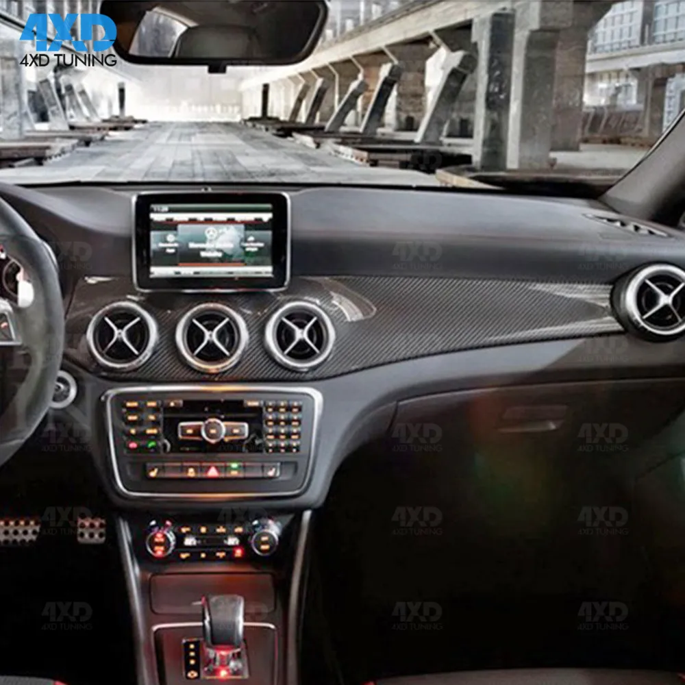 Модернизация панели приборной CLA карбоновая центральная консоль для Mercedes AMG GLA
