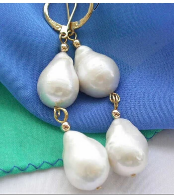 15mm white drip KESHI REBORN PEARL earring Lovely Fine Nobility Lady's Women's Earrings for lady jewelry |