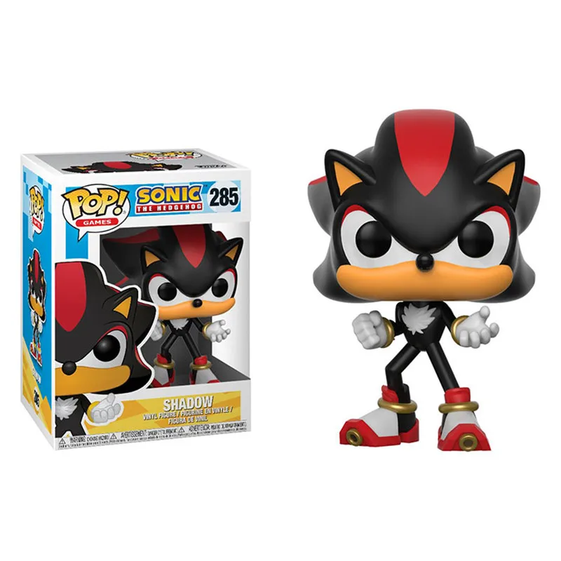 FUNKO POP SUPER SONIC виниловые куклы#283 Соник с кольцом/изумруд тень Коллекционная модель Фигурка Игрушки для подарка на день рождения