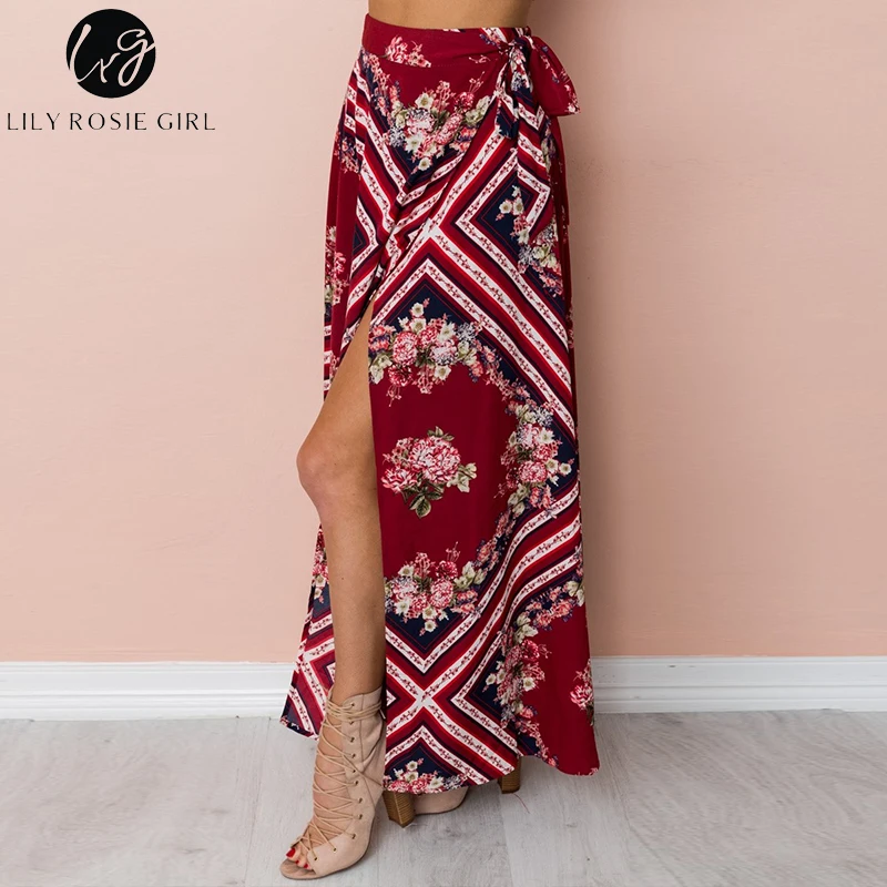 Лили Rosie девушка 2 шт./лот Off Shoulder Crop Sexy рубашки блузки Разделение красный Boho