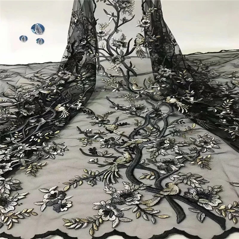 2019 Новый дизайн Африканский тюль кружевная ткань Высокое качество 3d французская