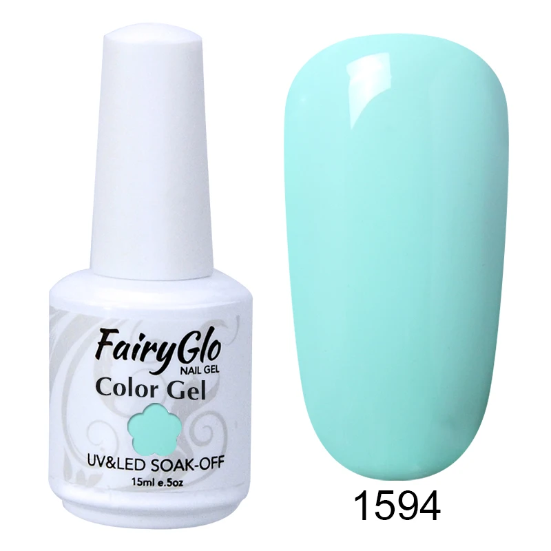 G1594 FairyGlo 15 мл Гель-лак для ногтей УФ-светодиодный гель-лампа для ногтей замачиваемый полуперманентный лак для ногтей гибридная краска геллак чернила - Цвет: G1594