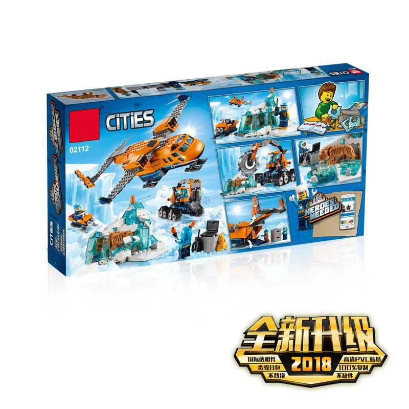 Новый город Series Arctic воздушный транспорт Совместимость с LegoINGLY City 60196 Строительные