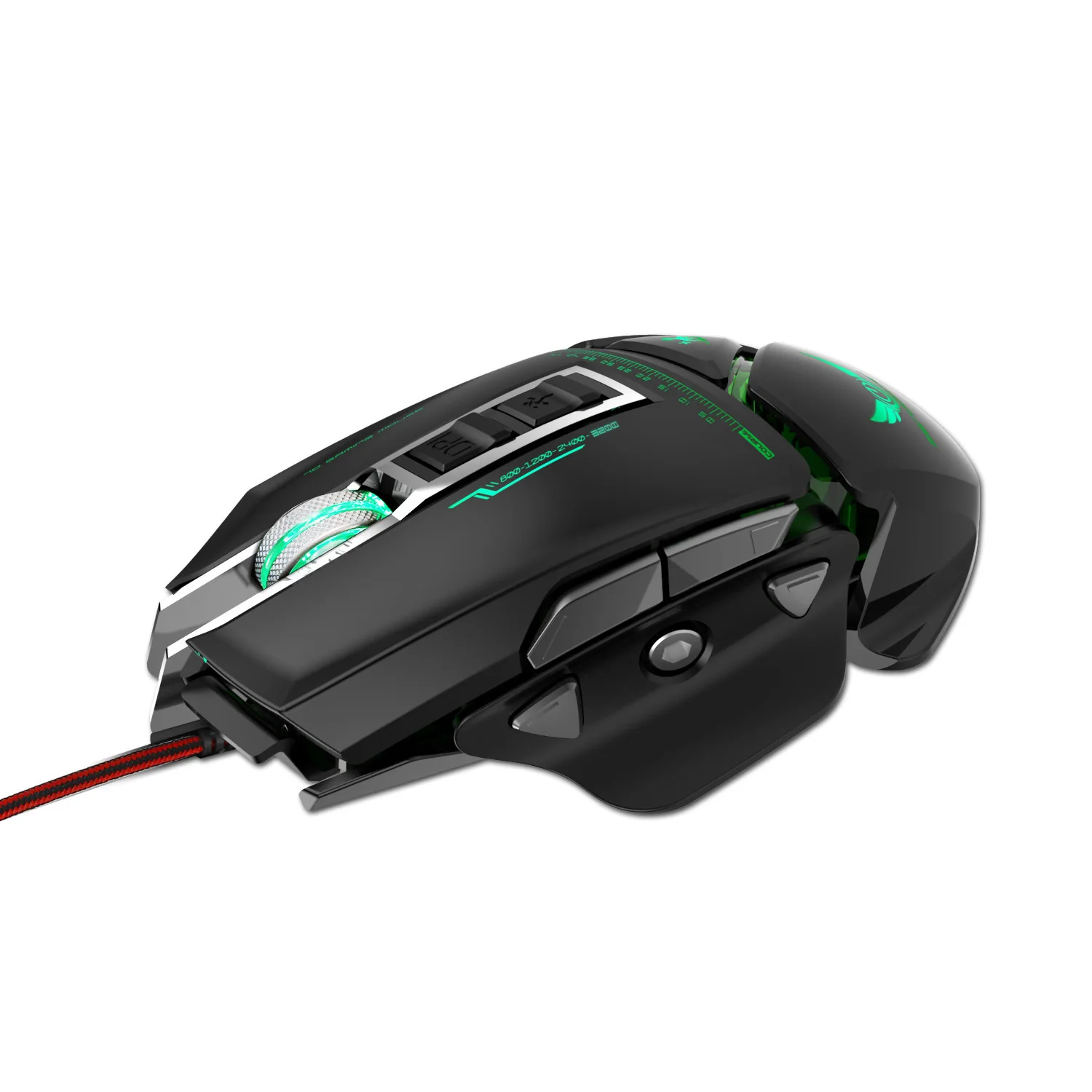 ZERODATE X400GY 11-key USB Проводная оптическая игровая мышь с светодиодный светильник 3200 dpi Регулируемый Вес для ПК ноутбук программируемый