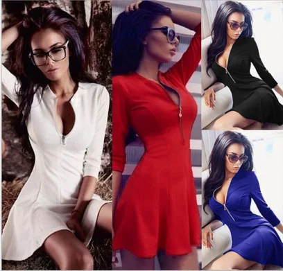 Соблазнительное элегантное женское платье с V образным вырезом весна лето 2018