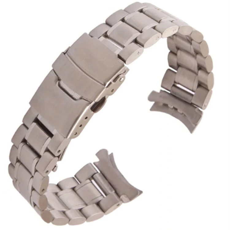 Ремешок для часов мужской из нержавеющей стали классический металлический