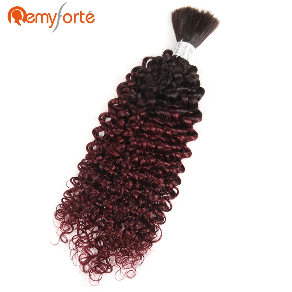 Remy Forte волосы Омбре 99J плетенные человеческие объемные бразильские кудрявые 3