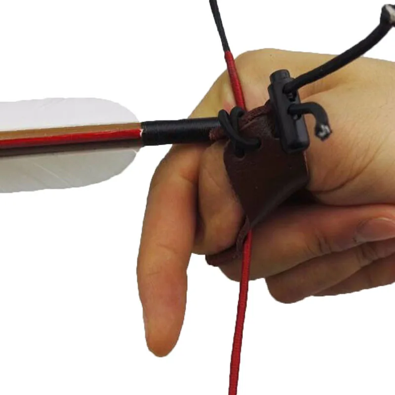 1 шт. стрельба из лука палец кожаный чехол Защита для пальцев с накатанной