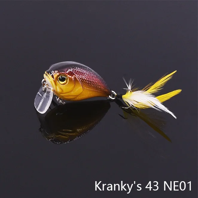 Krankys 43 NE01 MAKEBASS 0,25 дюйма/унций маленький гольян плавающий подвесной рыболовные приманки набор кривошипная приманка-топвотер для рыбалки твердый воблер - Цвет: Krankys 43 NE01