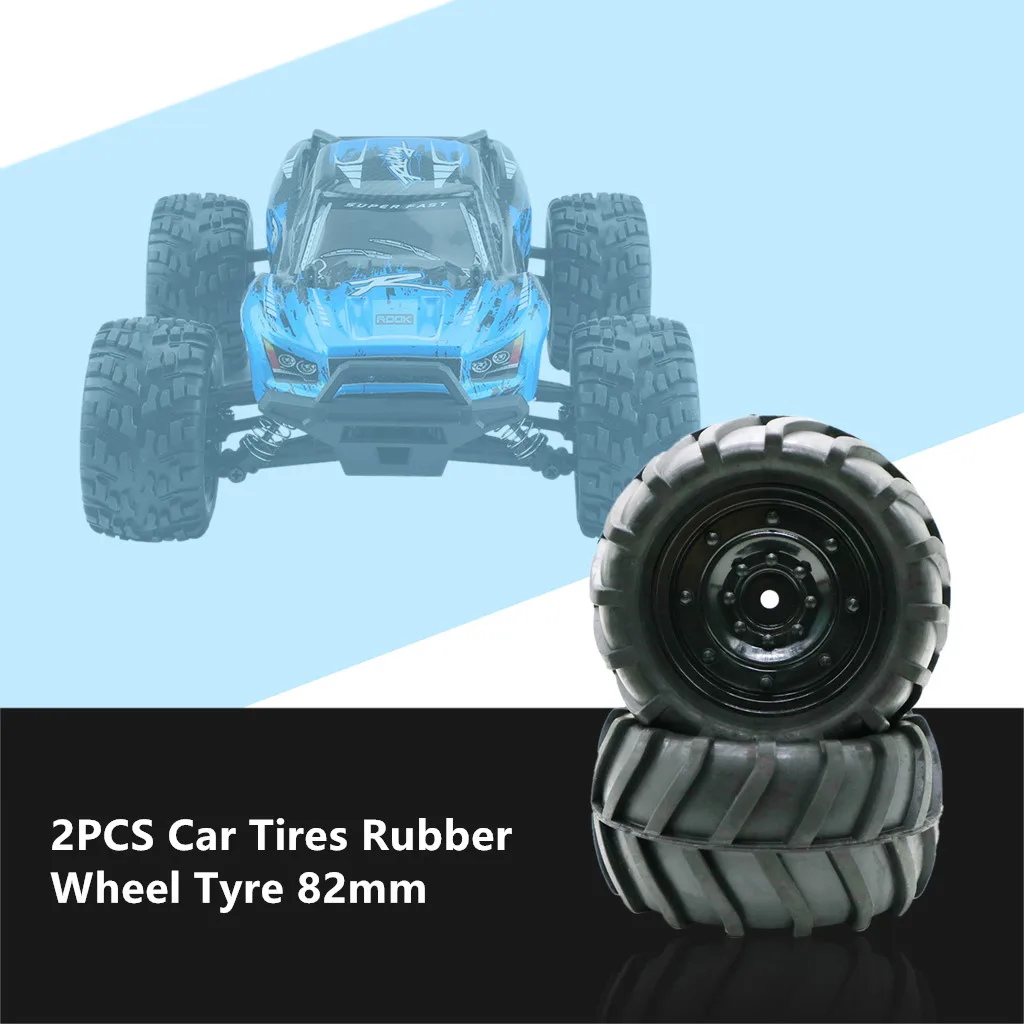 Автомобильные шины 2 шт. резиновая колесная шина 82 мм Для 1:16 Rc On Road Rock Crawler Car Truck