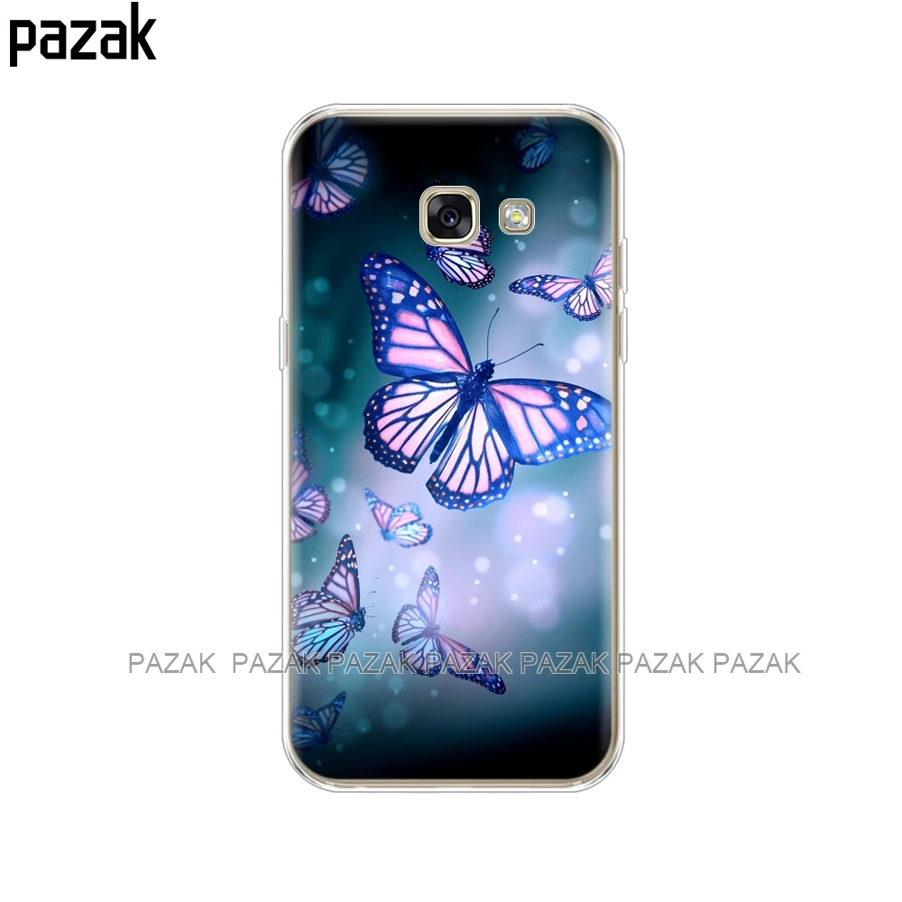 61415 Силиконовый чехол для телефона чехол для samsung Galaxy A6 A8 A3 A310 A5 A510 A7 Мягкий ТПУ Разноцветные Бабочки, цветы coque - Цвет: 61415