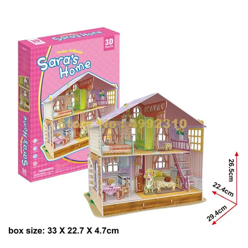 96 шт. sara's home girl 3d бумажная игрушка-головоломка