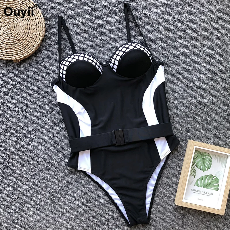 Женский купальник сексуальный цельный бикини новинка 2019 с высокой талией на