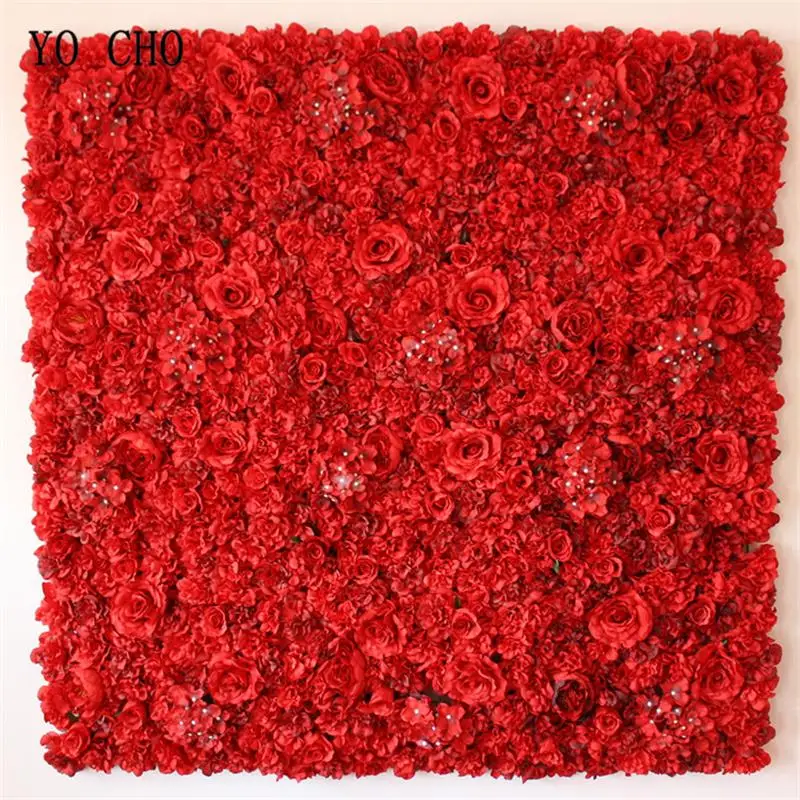 YO CHO 40x60 см Искусственный цветок на ощупь стена с портативным свадебным фоном