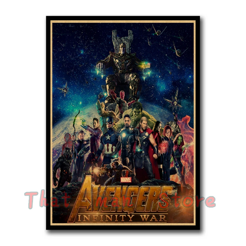 Marvel Фильм Мстители Бесконечность войны танос стражи постер стены Painitng для комнаты прозрачная художественная картина Наклейка на стену без рамки - Цвет: Серый