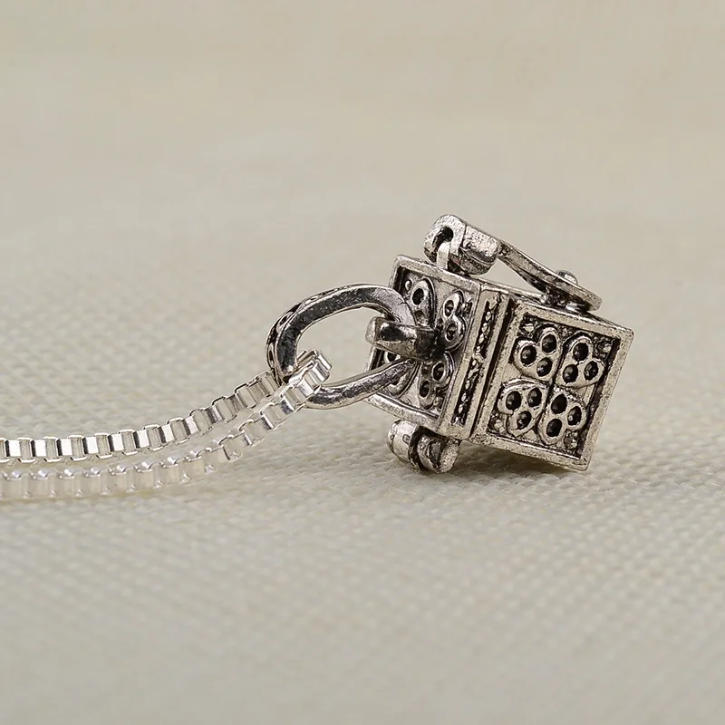 Retro Openable Phase Box Necklace Unisex Storage Paper/Perfume/Teeth/Hair/Urban Case Chain Special Anniversary Gift | Украшения и
