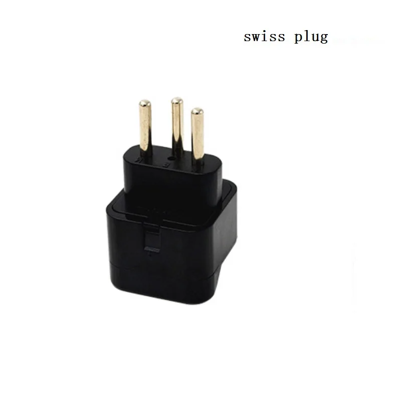 Swiss plug 1 шт. Универсальный адаптер с вилкой US, UK, AU, EU, Italy, Swiss, для путешествий, настенное зарядное устройство переменного тока, розетка, адаптер, конвертер, 2/3Pin разъем - Цвет: Swiss plug