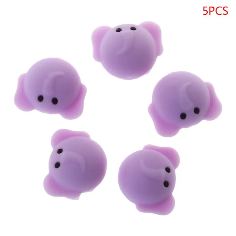 Purple 5 шт./компл. Силиконовые бусы слона стильная футболка с изображением персонажей видеоигр "сделай сам" для изготовления ювелирных изделий для Цепочки и ожерелья браслеты и подвески для новорожденных детских товаров, Прорезыватель для зубов - Цвет: Purple