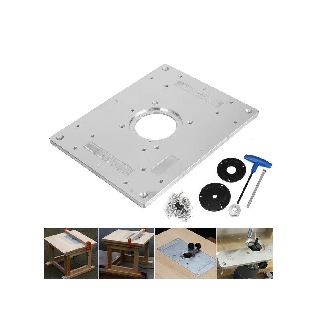 Алюминиевая пластина для фрезерного стола с кольцом DIY рабочего по дереву|Фрезы