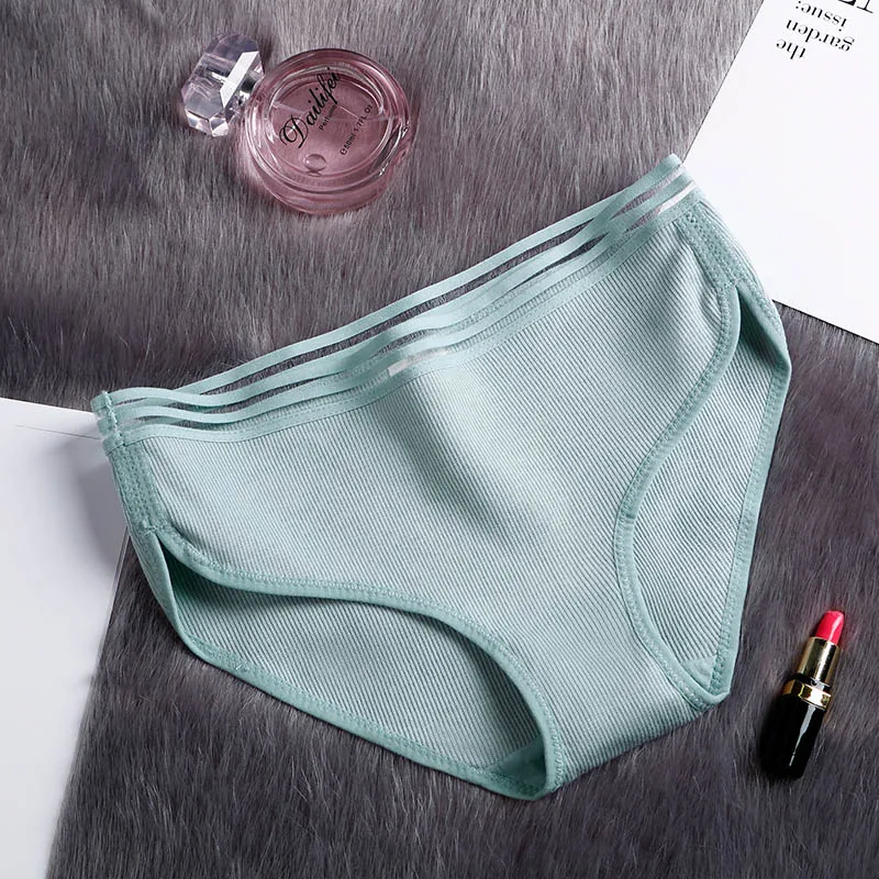 Woman Panties Cotton Underwear For Woman Briefs Solid Simple Antibacterial New 1 Pcs Panty Woman Female Underwear BANNIROU L-XXL - Цвет: Light Blue