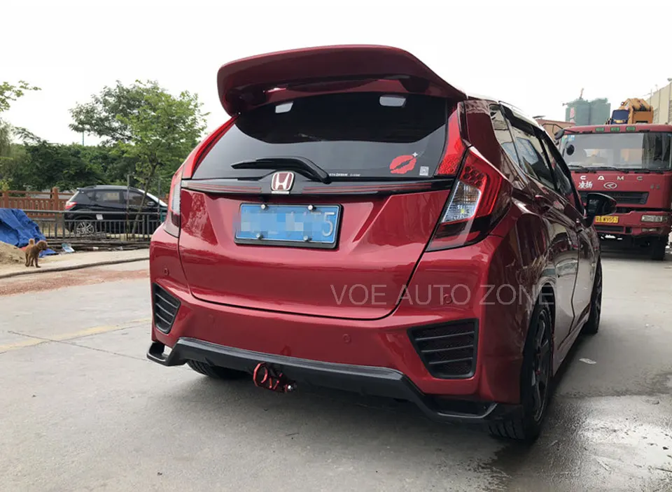 Fit/Джаз JDM-стиль в спортивном стиле ABS углеродного волокна авто-Стайлинг Защита от солнца на заднее стекло авто спойлер для Honda Fit/Джаз