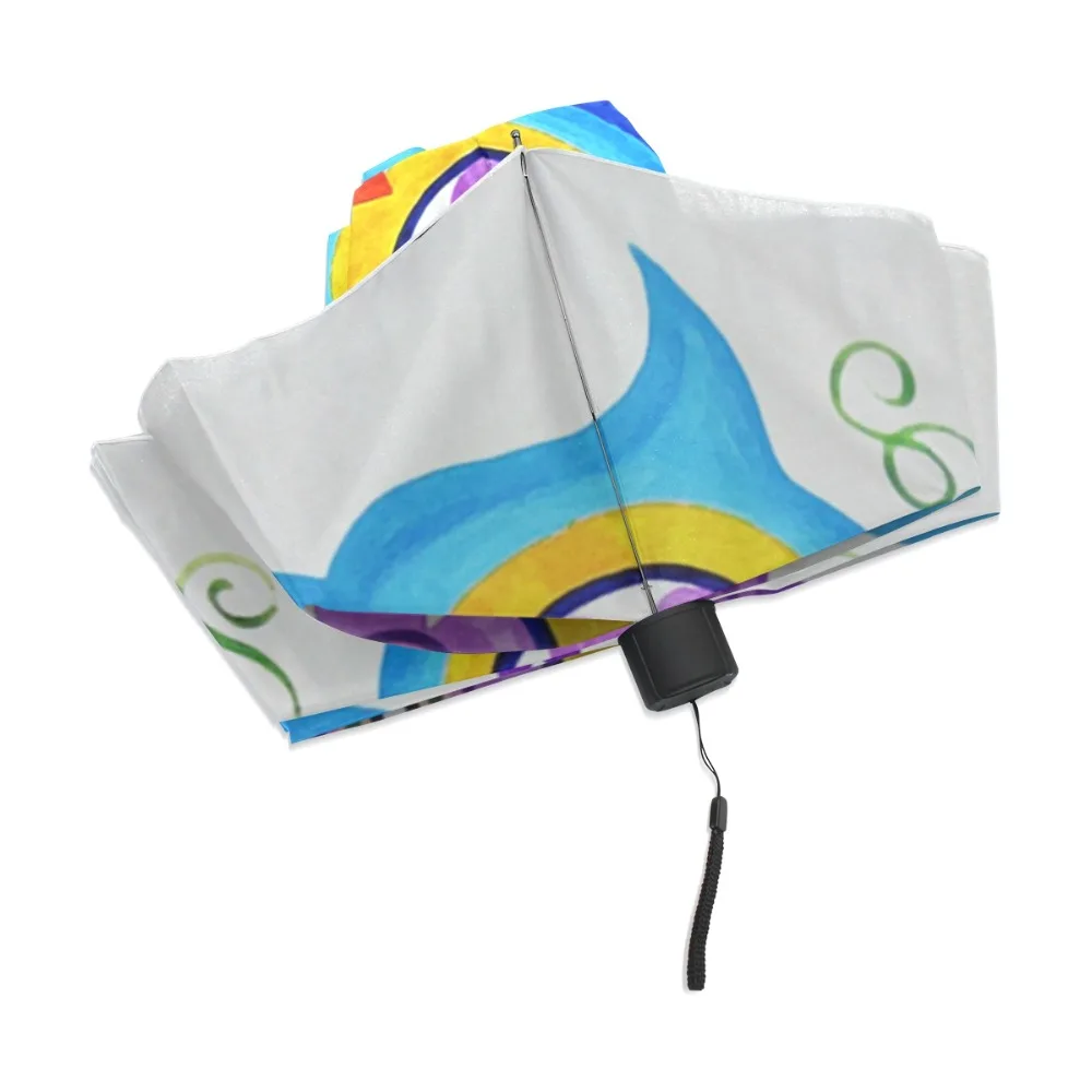 Уникальный Зонт с милой совой полностью автоматический складной зонт тремя