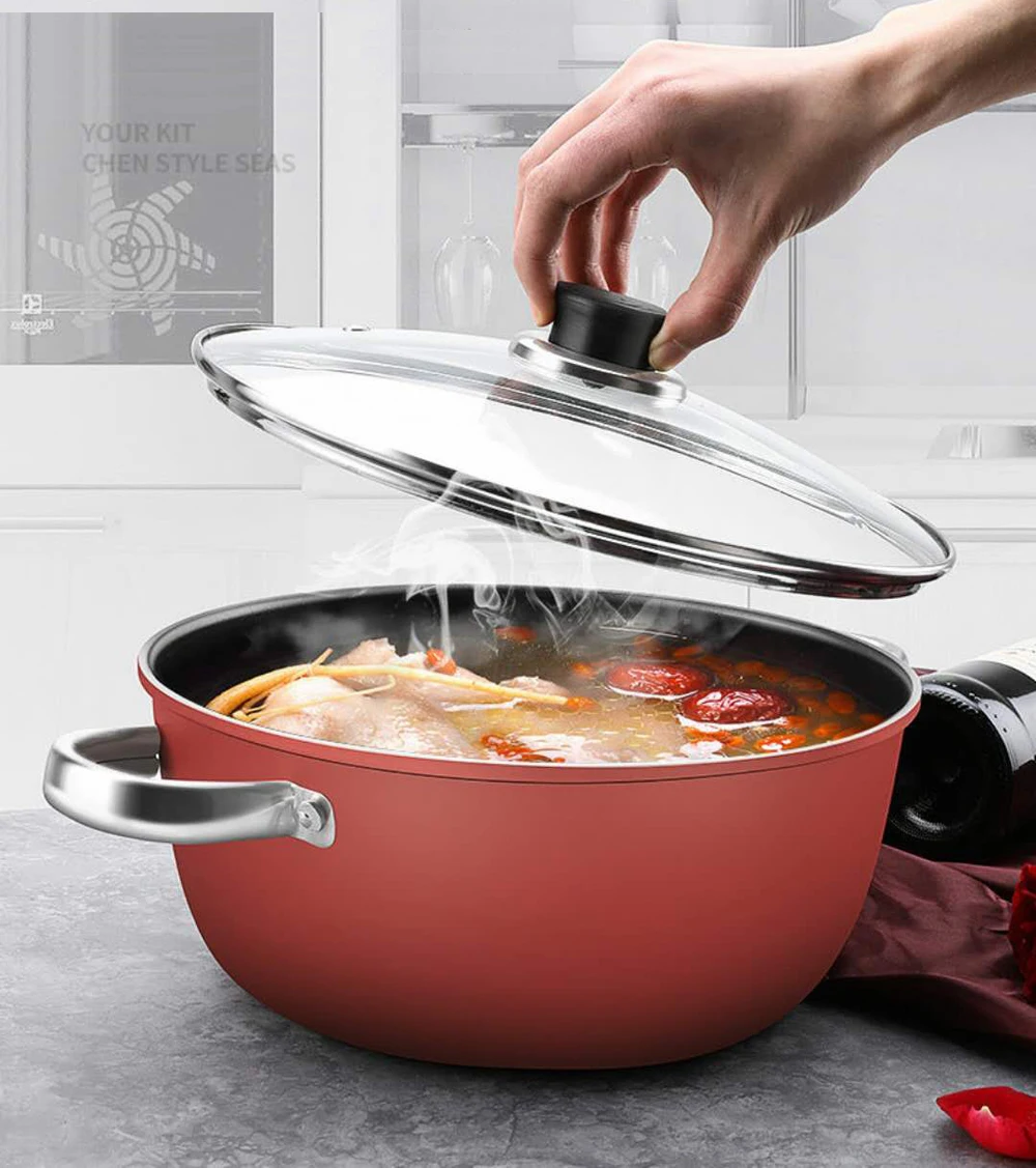 Суповая кастрюля с антипригарным покрытием Кастрюля из нержавеющей стали