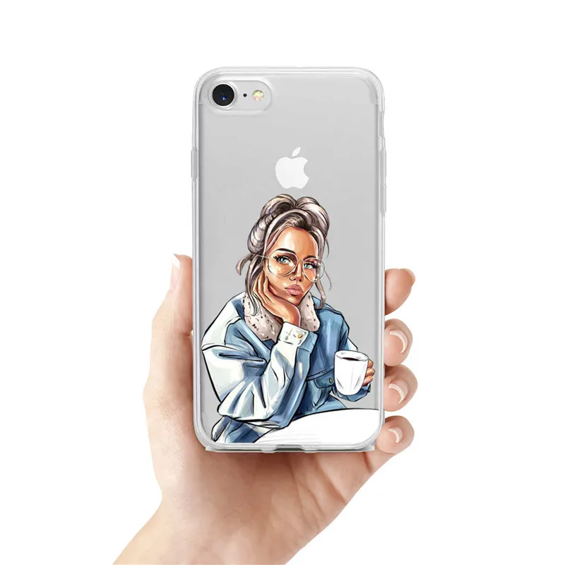 VOGUE lady viagem Casos de Telefone para o iphone11 11PRO 11PROMAX X XR XMax 5 6 7 8 8Plus чехол для корпуса - Цвет: TPU
