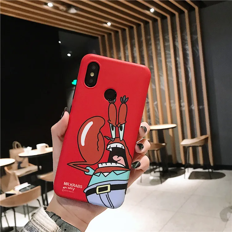 Чехол для Xiaomi mi9 милый мягкий чехол задней панели телефона Mr.Krabs mi 8 8se mi9se 6X Redmi note 5