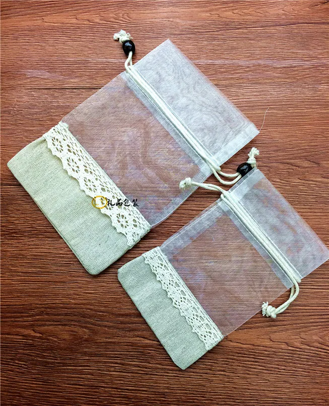 Джутовая льняная гессенская свадьба подарочные сумки Сумка марлевые конфеты