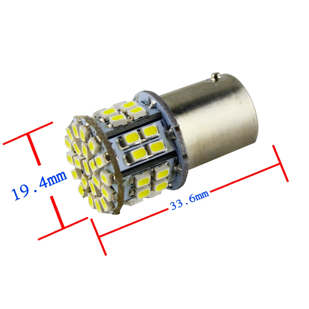 2 шт. Белый 1156 P21W Ba15s 50 1206SMD светодиодный стоп-сигнал заднего света 12 В | Автомобили