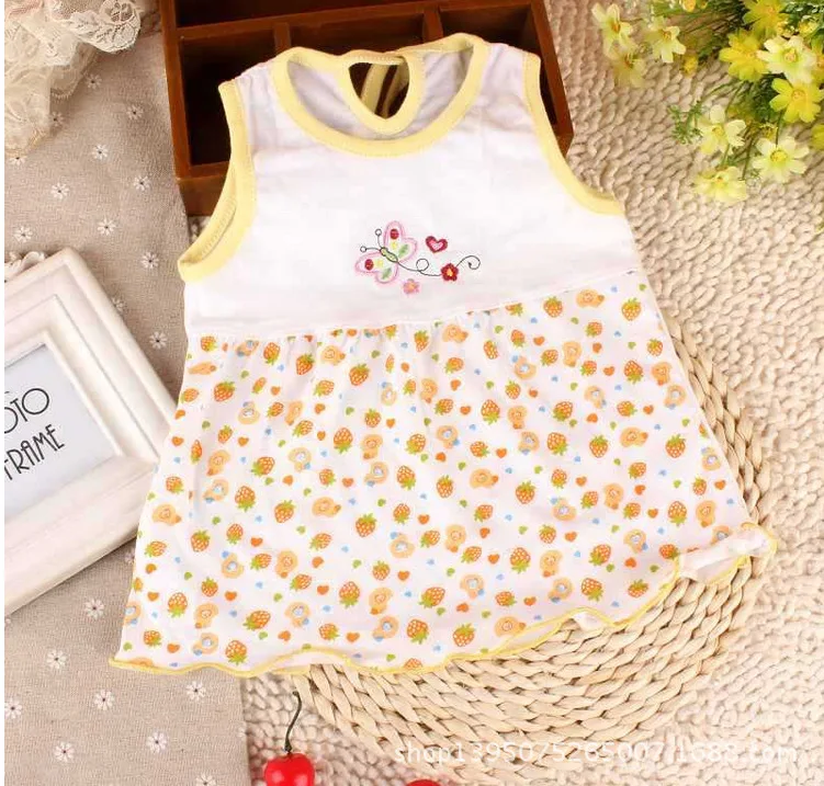 Платья принцессы с цветочным принтом для маленьких девочек Милое летнее платье