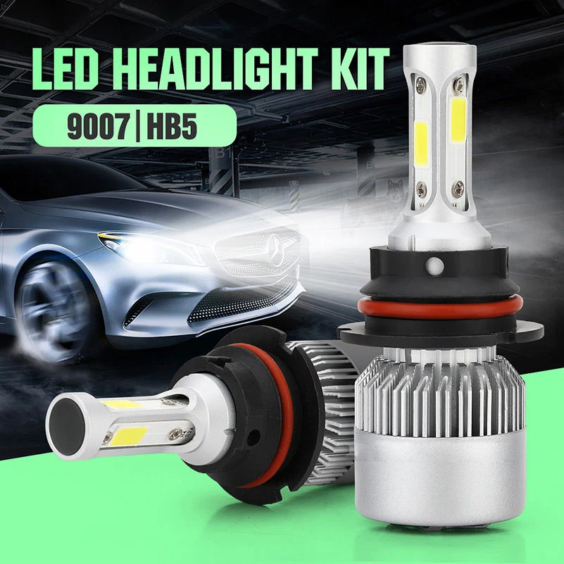 Светодиодный светильник 2 шт. 9007 6500K HB5 COB DC 9 30 в 200 Вт|Передние LED-фары для авто| |