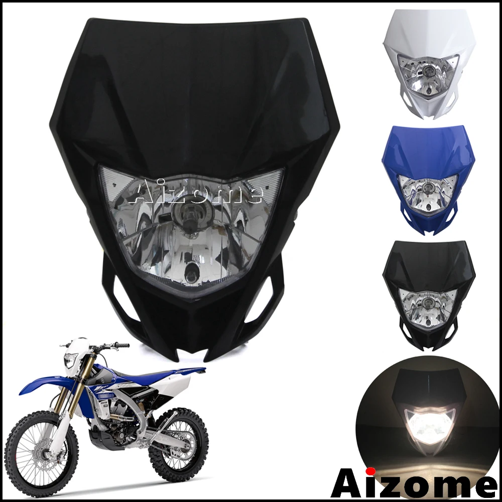 Универсальная мотоциклетная фара 35 Вт обтекатель Мотокросс Байк черный маяк