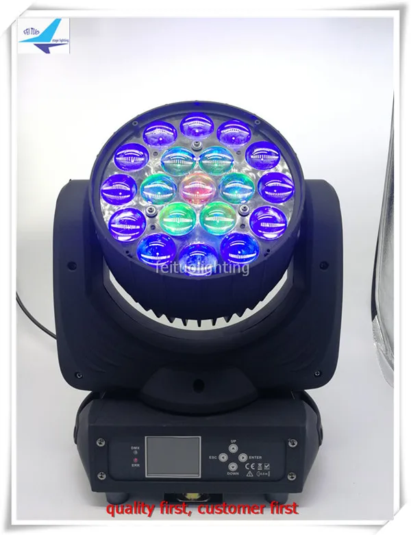 Кольцо управления Американский DJ Inno цветной луч zoom19x15w rgbw 4 в 1 zoom led движущаяся головка mac aura dmx 512 движущаяся голова мыть освещение