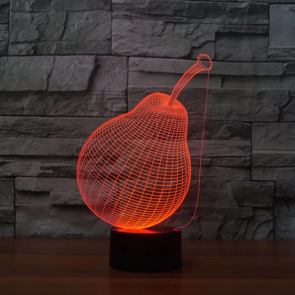 Рождественский креативный фруктовый Ночной светильник лампа с цветным