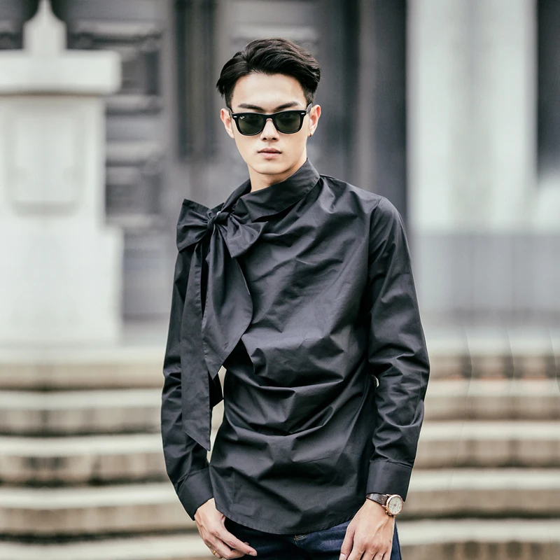 Мужской модный стиль 2018 большой галстук бабочка Королевский Элегантный