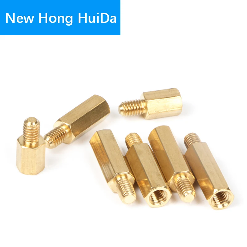 

M2.5 Hex Brass Male Female Standoff Stud Board Pillar Hexagonal PCB Motherboard Spacer Bolt Screw Nut Thread M2.5*L+4/5/6mm