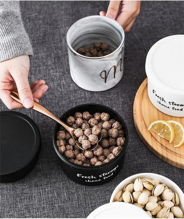 Бросился прямые продажи 1 м Potes Jar кухня для зерна герметичная емкость бытовой пластик Ротари крышка еда хранения закуски