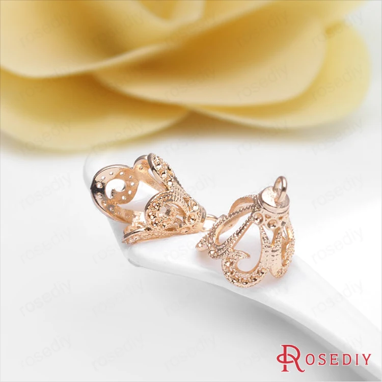 Латунные бусины с полубулавками 23x15 5 мм 24 к цвета шампанского|diy jewelry accessories|jewelry