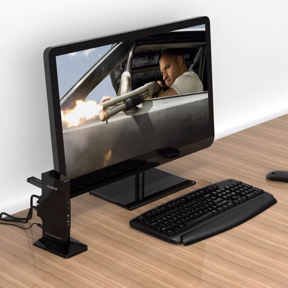 ORICO U3HV-S1 USB3.0 и USB2.0 Gigabit Ethernet DVI док-станция ноутбука и поверхности для Windows и Mac OS-черный