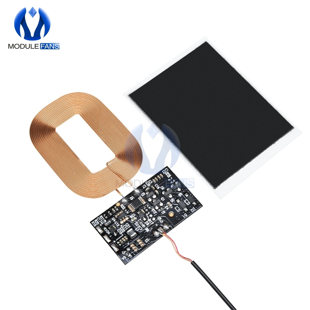 DIY Qi Стандартный беспроводной зарядный Модуль приемника печатная плата DIY катушка для телефона для аккумулятора 5 в 1 а быстрое зарядное устройство