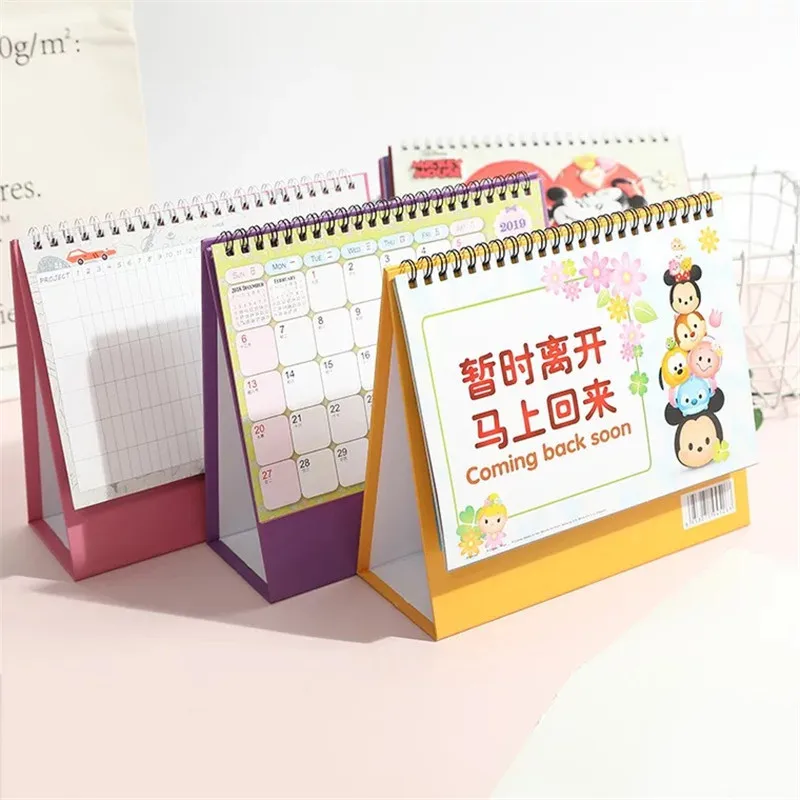 Креативный мультфильм календарь нового милый 2019 кольцо Настольный по дешевой