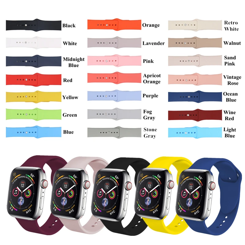Ремешок SCELTECH для apple watch band 4 3 Iwatch band 38 мм 42 мм для apple watch ремешок 44 мм 40 мм спортивный силиконовый браслет ремешок для часов