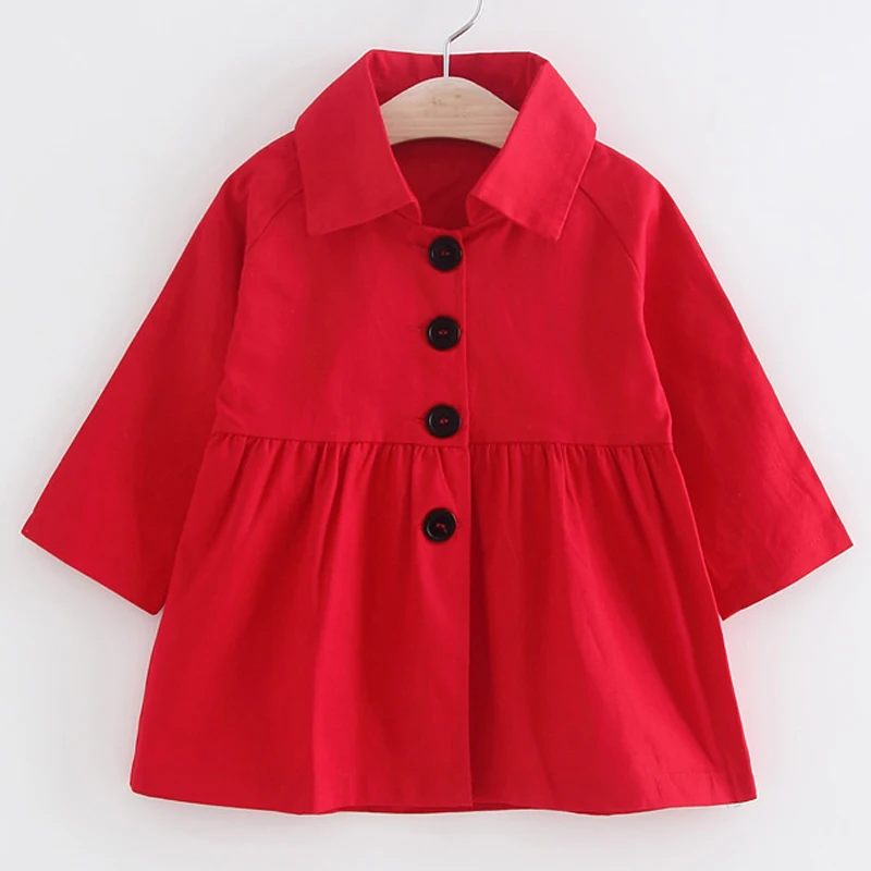 Cheaper Children Trench Coats Autumn Spring Fashion Cotton Girls Jacket 1-6 Years Windbreaker For Baby Girl Clothes | Детская одежда и