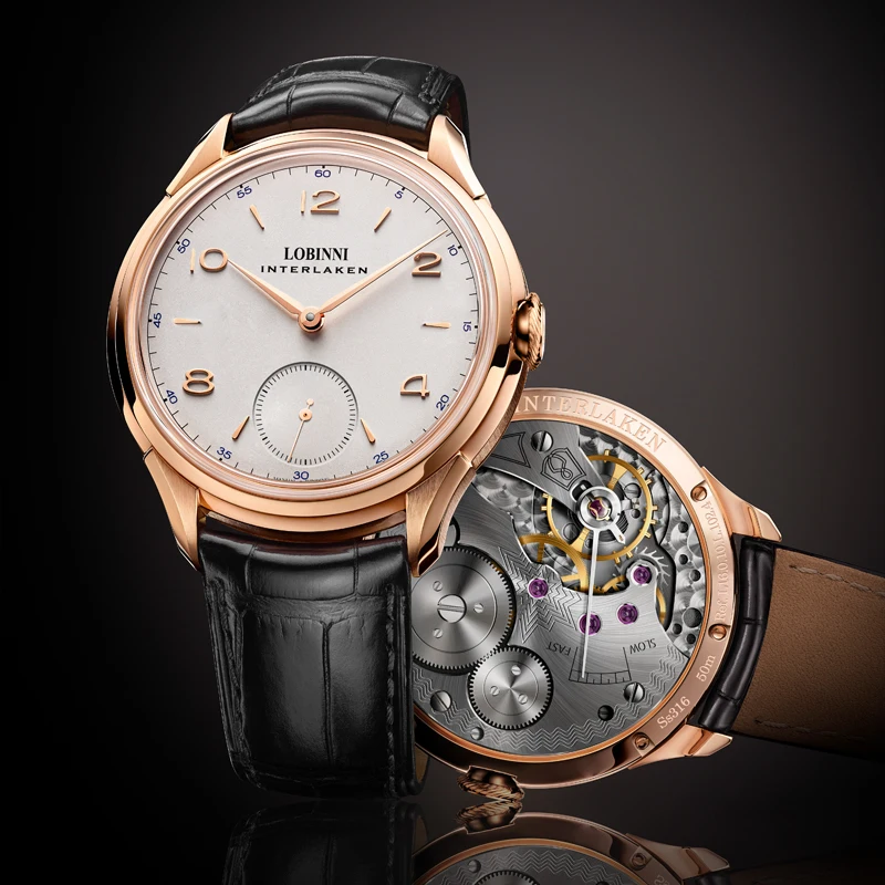 Швейцарские роскошные Брендовые Часы LOBINNI мужские японские механические часы с