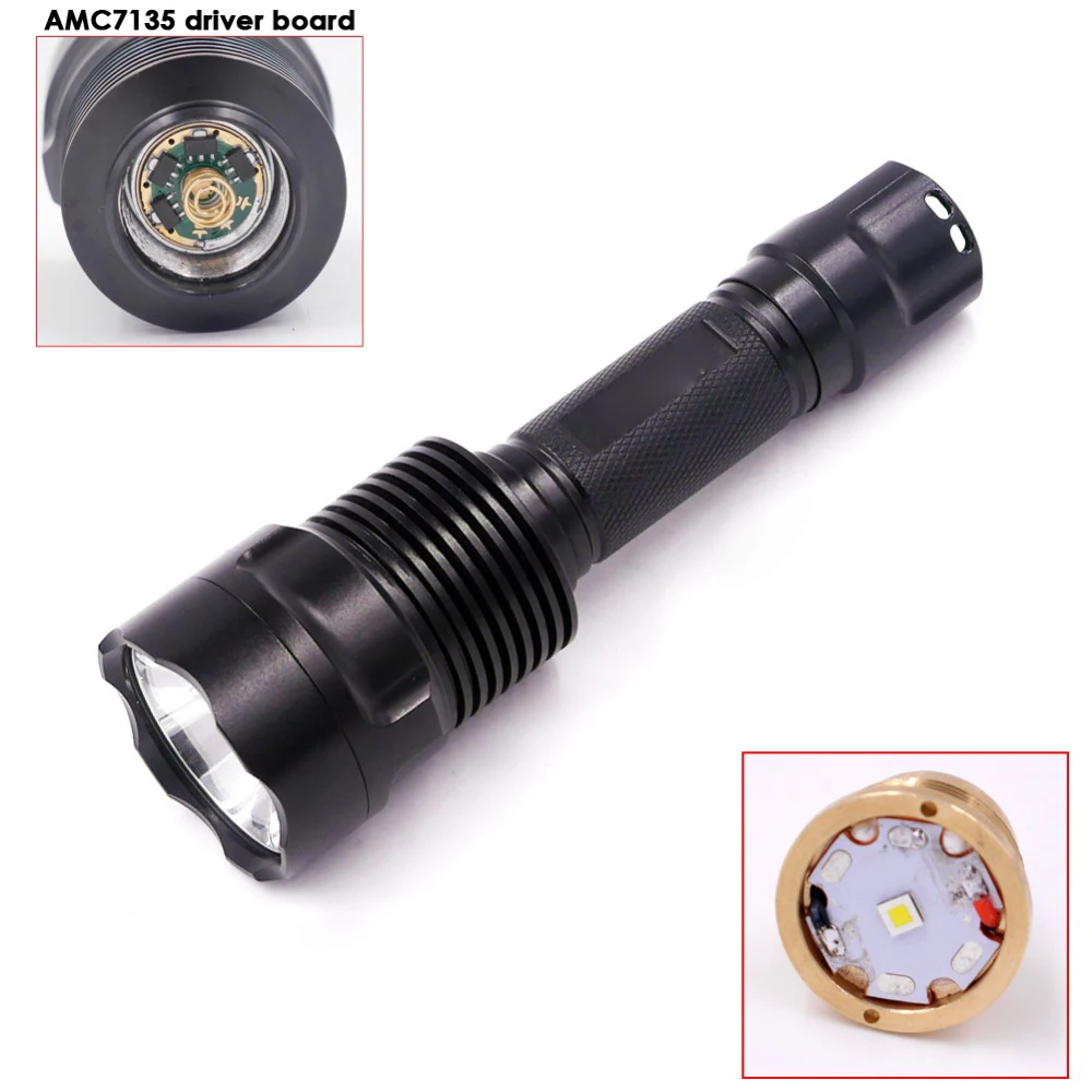 Cree XP-L HI V3 AMC7135 светодиодный фонарик, лампа, светильник для охоты, Походов, Кемпинга, Manta Ray, черный C12 XP L, высокий ток