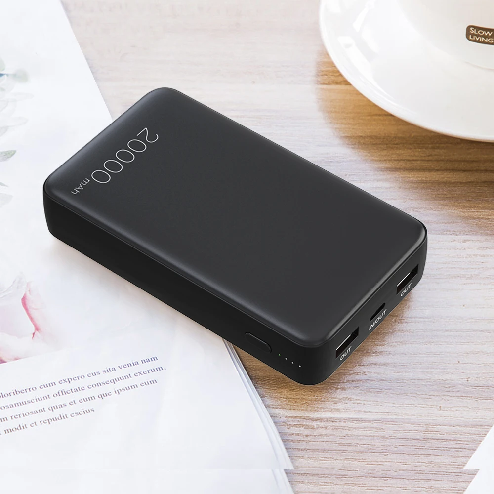 Черный Essager, 20000 мА/ч, зарядное устройство, быстрая зарядка, 3,0 USB C PD, быстрая зарядка, 20000 мА/ч, зарядное устройство для Xiaomi, портативное зарядное устройство, внешний аккумулятор - Цвет: Черный