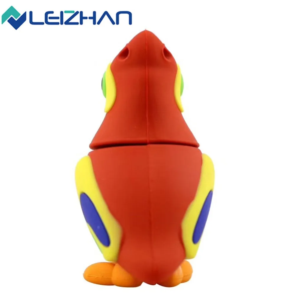 LEIZHAN смешной попугай флэш-накопитель USB утка характер 4 ГБ 8 16 32 64 Флешка